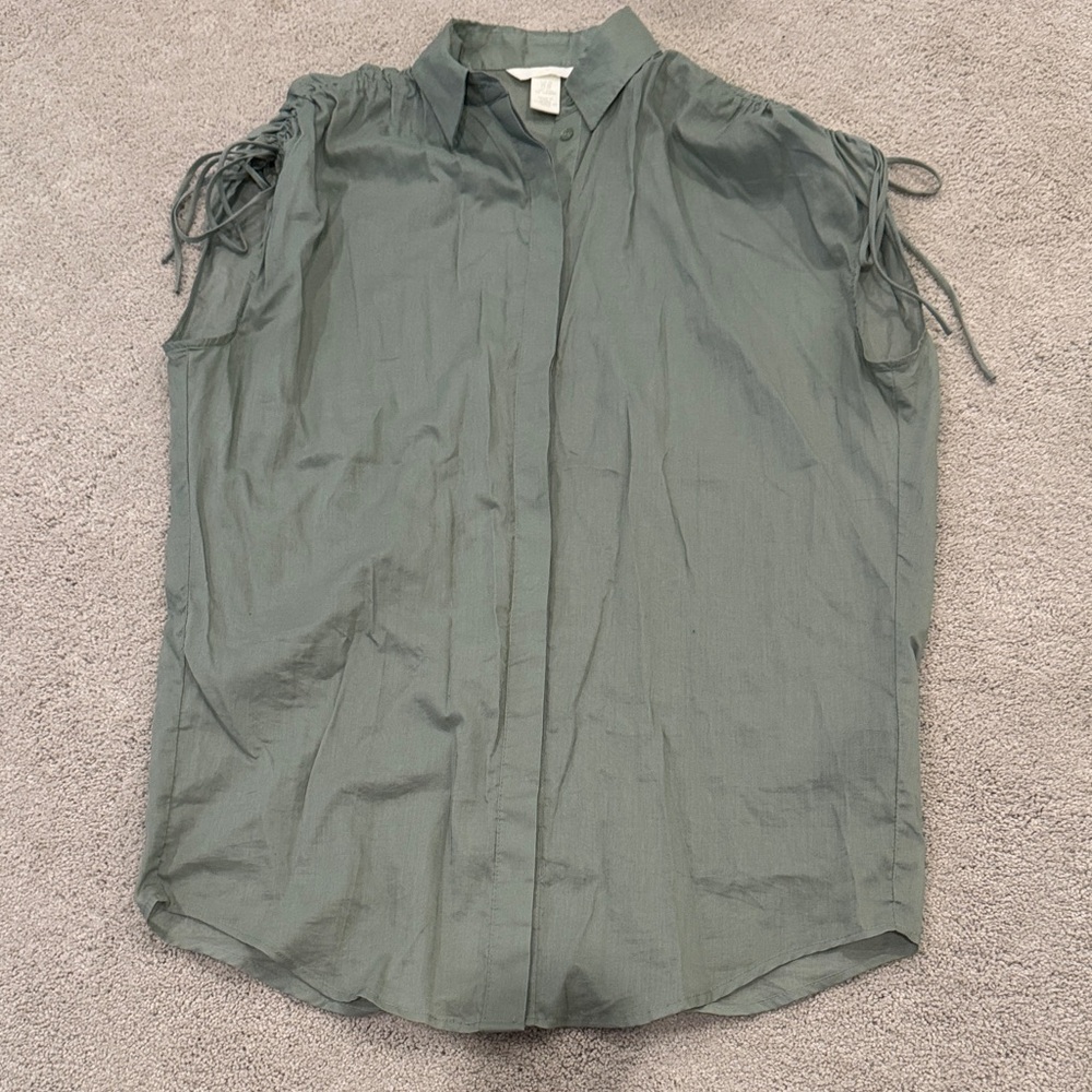 H&M Soft Green Sheer Tunic